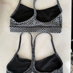 lululemon athletica Black and White Patterned Sports Bras Lot